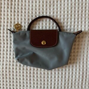 Longchamp Le Pliage Original Pouch Gray/Silver